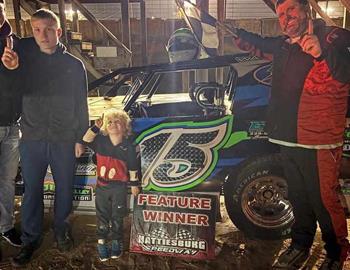 Jeremy Idom won at Hattiesburg Speedway in the UMP Style Mods class