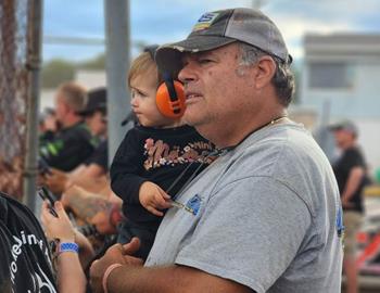 Craig watching Brent race in the United States in June 2023.