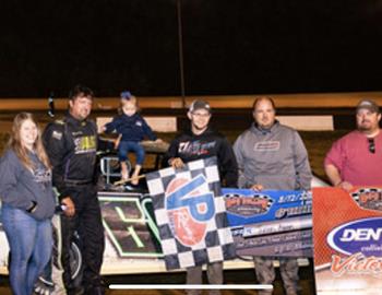 Clint Enyeart won the Steel Block Late Model feature at Pennsylvania’s Dog Hollow Speedway on Friday night.