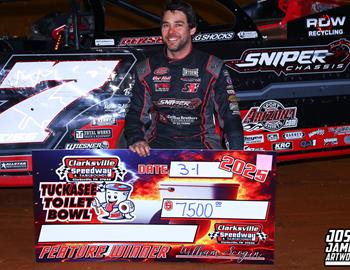 Clarksville Speedway (Clarksville, TN) – Tuckasee Toilet Bowl Classic – February 28th-March 1st, 2025. (Josh James Artwork)