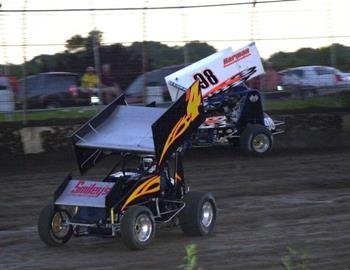 Gabe Maycock tests the turn one retaining wall