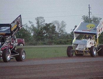 Travis Rilat chasing A.G. Rains...