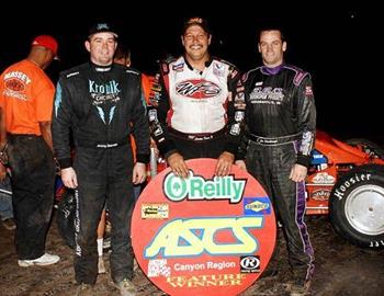 Fridays top three - runner-up Jeremy Sherman, winner Charles Davis, Jr., and third-place Jon Stanbrough