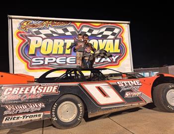 Andrew Yoder wins at Port Royal Speedway on May 17.