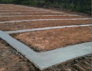 Manufactured or Modular Home Foundation with All Runners Reinforced with Rebar