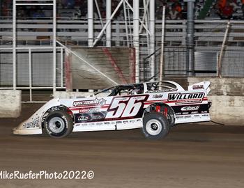 C.J. Speedway (Columbus Junction, IA) – Lucas Oil Midwest LateModel Racing Association – August 11th, 2022. (Mike Ruefer photo