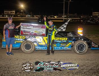 Brian Rickman led all 40 laps of the MSCCS Super Late Model event at Greenville (Miss.) Speedway on June 8 to snare the $3,000 top prize.