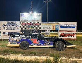 Jeffrey Cooper picked up his second Crate Racin USA Late Model win of the year on Saturday, July 1 at Deep South Speedway (Loxley, Ala.).