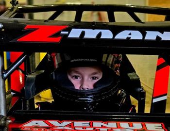 Zander LaRose competes in the Junior Sprints division of Open Wheel Madness at the Southern Illinois Center (DuQuoin, IL) on February 28-March 1, 2025.