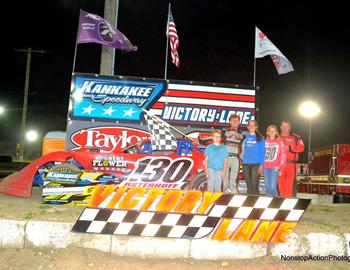 Chase Osterhoff wins at Kankakee County Speedway on May 30.