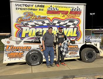 Dillan Stake won the Limited Late Model feature and hard charger award at Port Royal (Pa.) Speedway on Saturday.