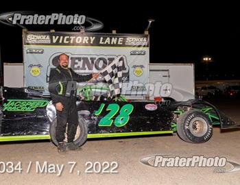 Jacques Daniel raced to the Saturday night victory in flag-to-flag fashion at Senoia (Ga.) Raceway.