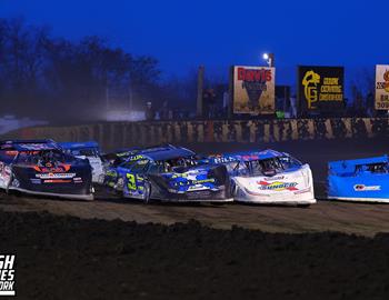 Farmer City Raceway (Farmer City, IL) – World of Outlaws Late Model Series – Illini 100 – April 11th-12th, 2025. (Josh James Artwork)