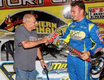 Ashton Winger scored the $7,544 Schaeffers Oil Southern Nationals victory at Senoia (Ga.) Raceway on Thursday, July 20. (PraterPhoto.com image)