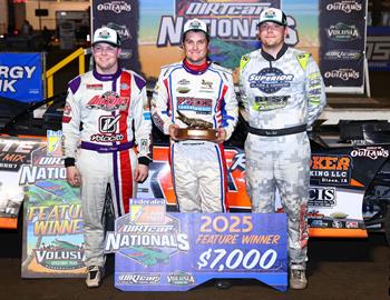 Volusia Speedway Park (Barberville, FL) – DIRTcar Nationals – February 10th-15th, 2025. (Josh James Artwork)
