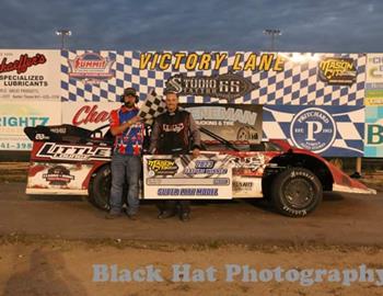 Sean Johnson won the PRO Late Model Tour win at Mason City (Iowa) Motor Speedway on Sunday, July 30.