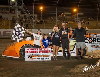 Shay Knight wins at Magnolia Motor Speedway on July 27