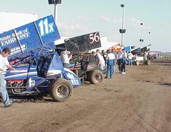 Pit aea at Junction Motor Speedway