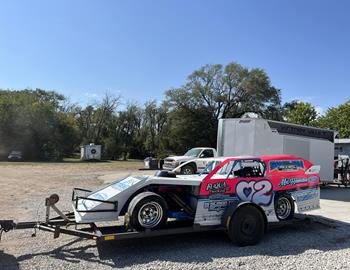 Tanner Mullens in the pits at 81 Speedway (Park City, KS) on September 14, 2024.