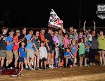 Saranda Lewis picks up the win in the PowderPuff division at Two Dollar Pistol Motor Speedway on July 21