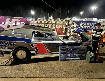 Jeff Smith wins the B Modified division at Clarksville Speedway on March 1.