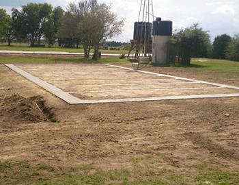 Manufactured or Modular Home Foundation with All Runners Reinforced with Rebar