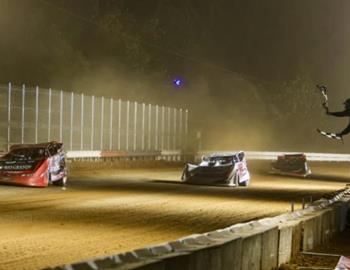 Bobby Pierce wins the Mason-Dixon 100 Prelim Feature at Pennsboro Speedway on October 24