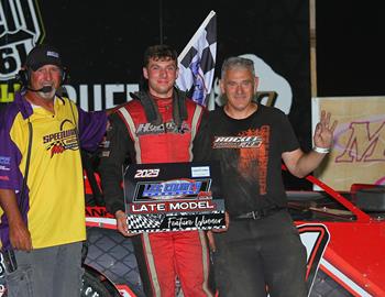 C.J. Hornbested the IMCA Late Model action at Lee County Speedway (Donnelson, Iowa) on Saturday, July 15 for his third win of the year.