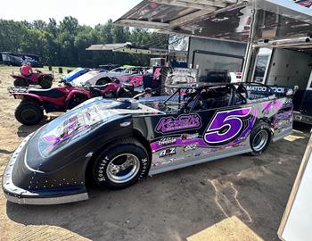 Jon Mitchell in the pits with the COMP Cams Super Dirt Series  (CCSDS) at Boothill Speedway (Greenwood, LA) on September 9, 2023. 