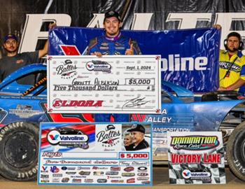 Garrett Alberson Best in Baltes Classic at Eldora Speedway on Sunday, Sept. 1 with Valvoline American Late Model Iron-Man Series Fueled by VP Racing Fuels 