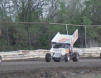 Racing down the backstretch