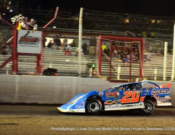 Huset’s Speedway (Brandon, SD) – Lucas Oil Late Model Dirt Series – Go 50 – July 20th, 2023. (Todd Boyd photo)