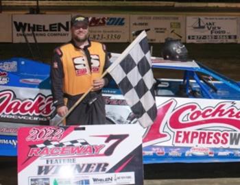 Alex Ferree received a $5,000 check after topping Saturday’s Raceway 7 September Shootout. *(Daniel Nelligan image)*