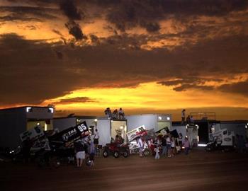 In the pits at Lawton Speedway