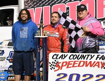 Clay County Fair Speedway (Spencer, IA) – Repairable Vehicles.com Tri-State Series – Battle of the Blue Ribbon – September 13th, 2022. (Jamie Borkowski photo)