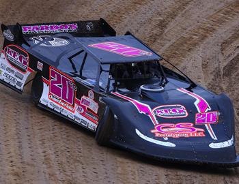 Tristan in action at Eldora Speedway (Rossburg, Ohio) during the World 100. (Josh James Artwork image)