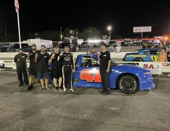 Grant Thompson finishes third with Bryson Lopez Racing in the Pro Truck division at Mobile International Speedway (Irvington, AL) on July 27, 2024. (Mobile International Speedway photo)