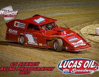 Dillon racing in the USRA Fall Nationals at Lucas Oil Speedway in October 2023.