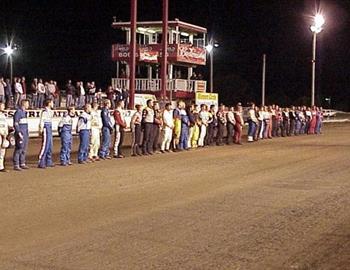 Drivers line the frontchute in opening ceremonies