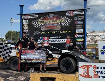 Nick Panitzke wins at Cedar Lake Speedway on August 3