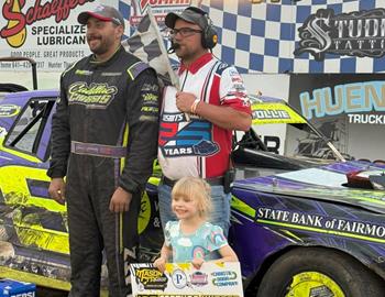 Chanse Hollatz claimed the USRA Stock Car feature at Mason City Motor Speedway on June 1