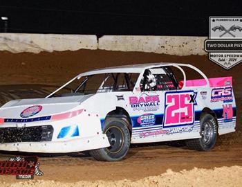 Cody Lowe and the James Barr Racing team win at Two Dollar Pistol Motor Speedway on July 20