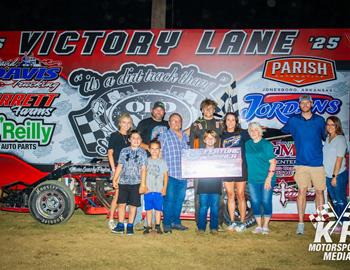 Grayson Moore drove to a Modified victory at Old No. 1 Speedway on Saturday, September 13.