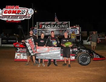 Morgan Bagley registered a $3,000 winner’s check in Friday night’s COMP Cams Super Dirt Series (CCSDS) Super Late Model event at Crowley’s Ridge Raceway.