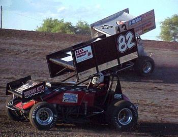 Jason Danley (82) and Seth Brahmer (13)