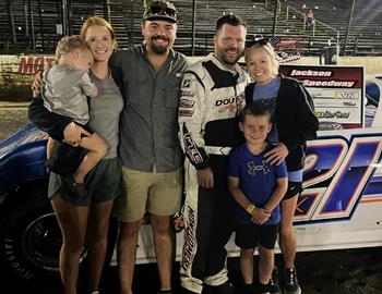 Neil Baggett wins at Jackson Motor Speedway during the Mississippi State Championship Challenge Series on August 10