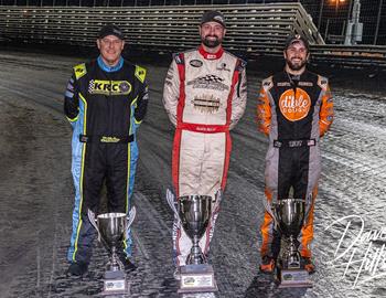 2025 Track Champions, J Kinder (Pro), Austin McCarl (410) and Tasker Phillips (360)