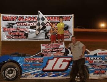 Adam Tidwell wins at West Alabama Speedway on June 22.
