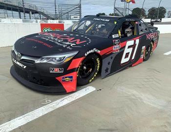 Chad Finchum in NASCAR Xfinity Series action at Martinsville Speedway.