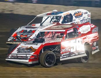 Gary Christian  on track during the 2025 Mod Wars. (RacinDirt.com photo)